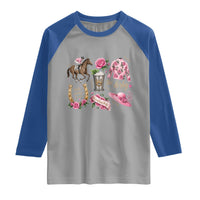Horse Racing Derby Day Raglan Shirt Doodles Funny Silks Jockey