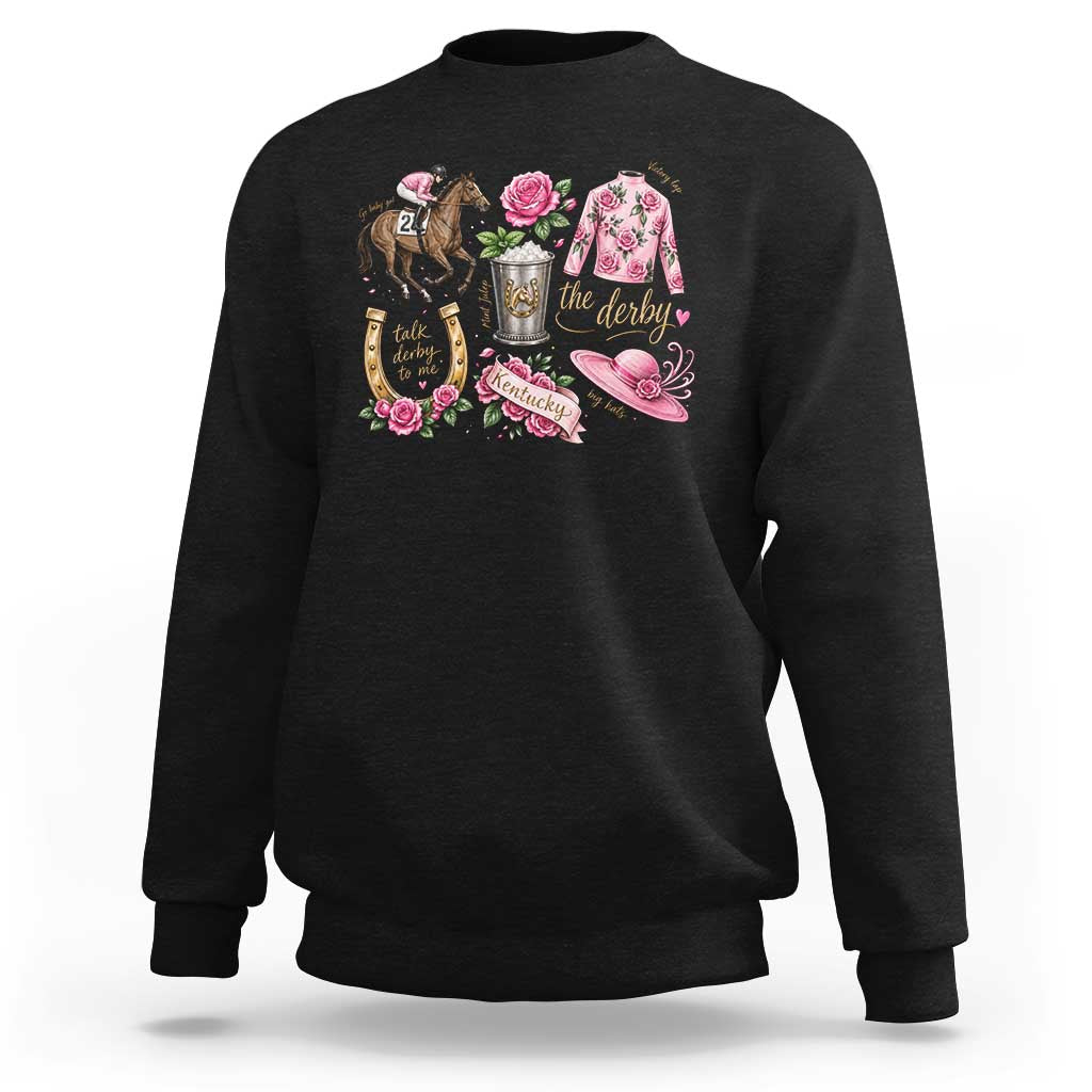 Horse Racing Derby Day Sweatshirt Doodles Funny Silks Jockey