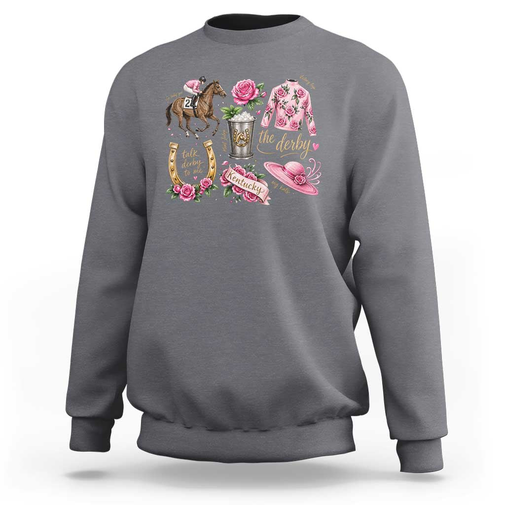 Horse Racing Derby Day Sweatshirt Doodles Funny Silks Jockey