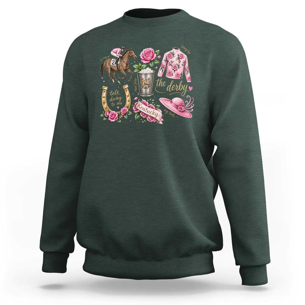 Horse Racing Derby Day Sweatshirt Doodles Funny Silks Jockey
