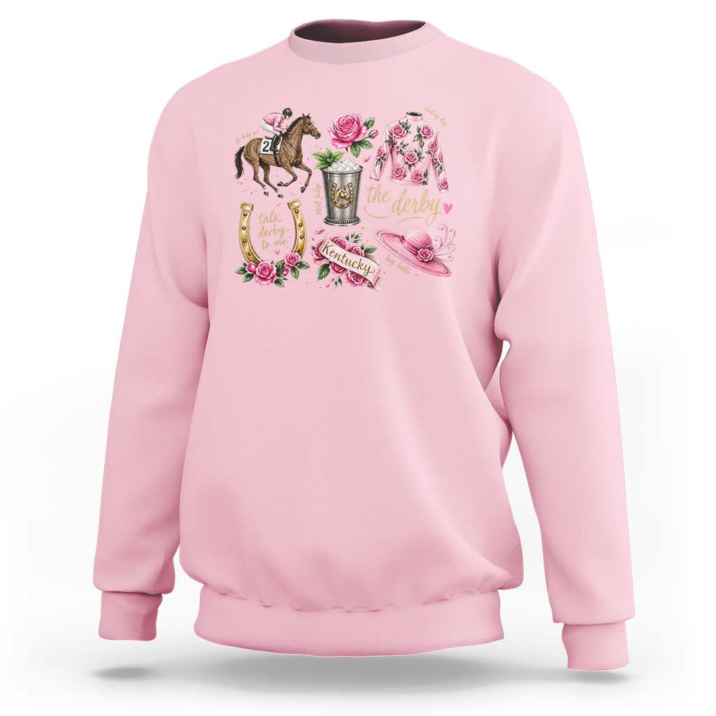 Horse Racing Derby Day Sweatshirt Doodles Funny Silks Jockey