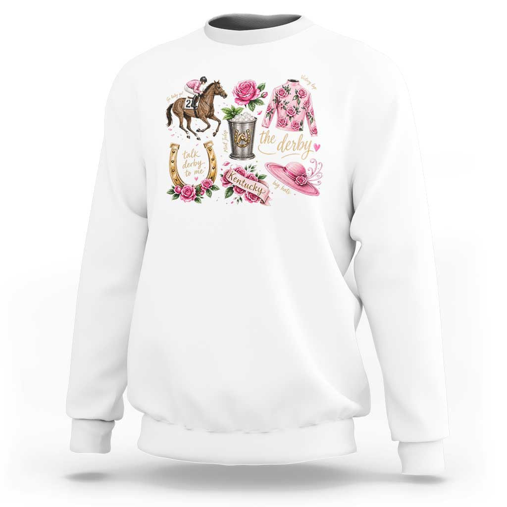 Horse Racing Derby Day Sweatshirt Doodles Funny Silks Jockey