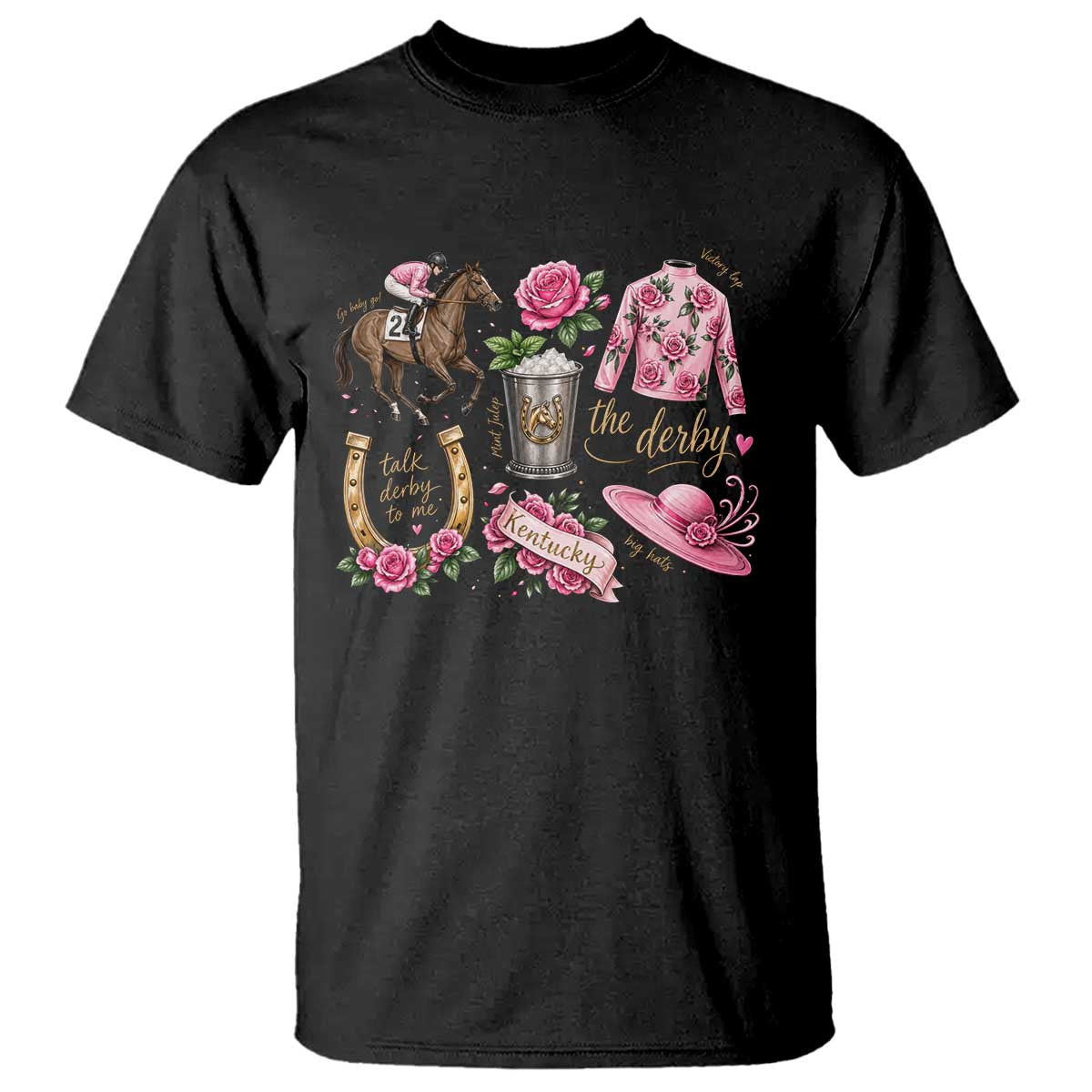 Horse Racing Derby Day T Shirt Doodles Funny Silks Jockey