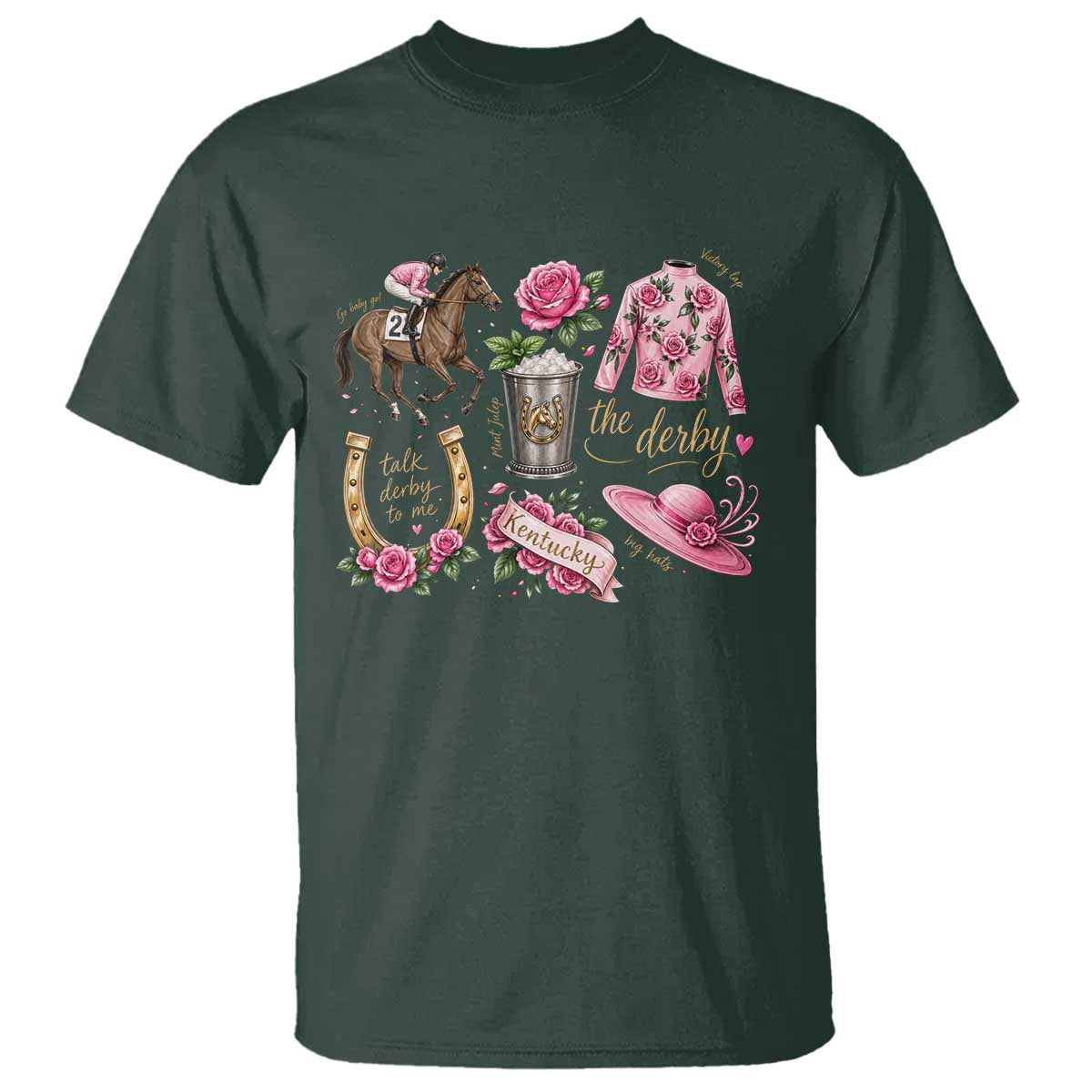 Horse Racing Derby Day T Shirt Doodles Funny Silks Jockey