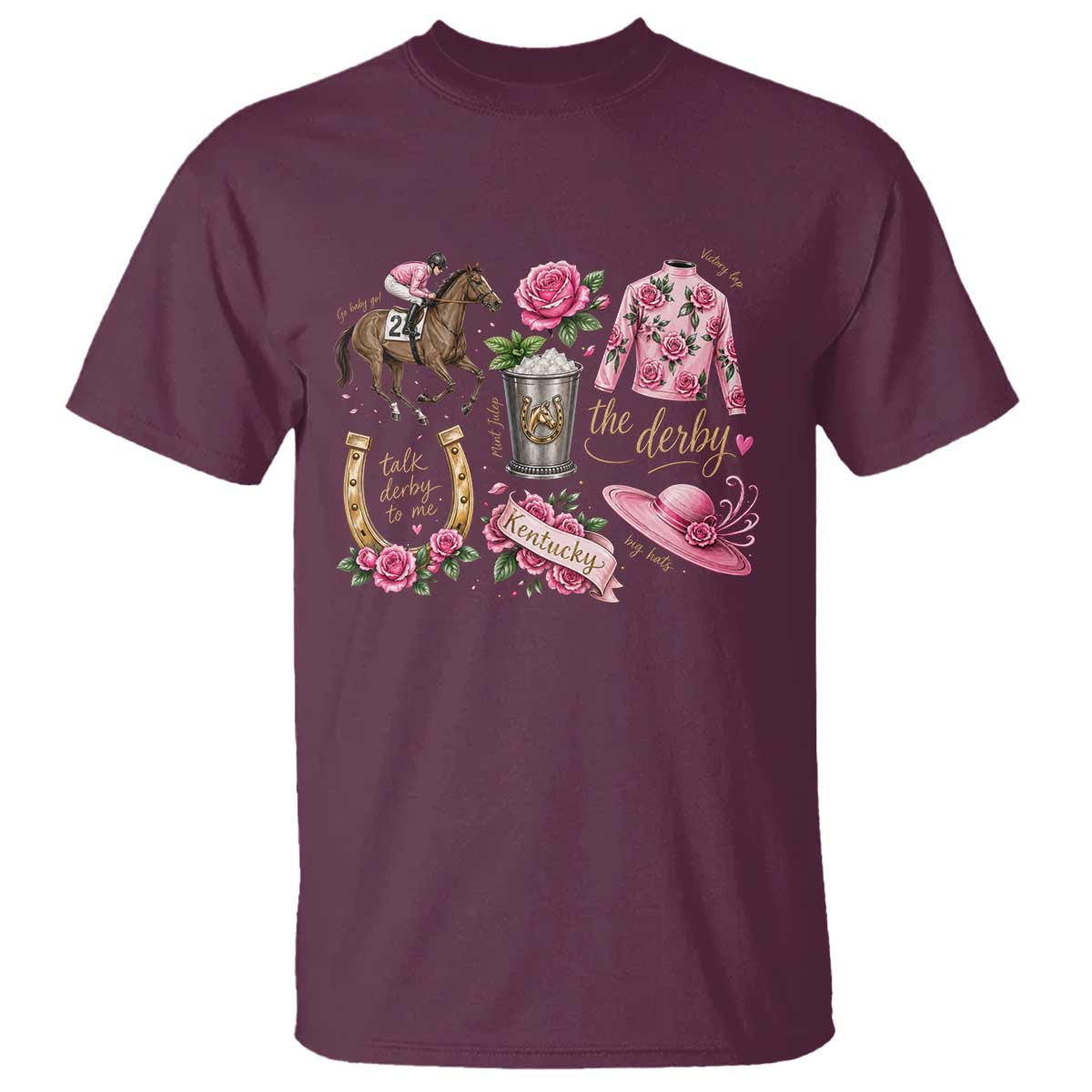 Horse Racing Derby Day T Shirt Doodles Funny Silks Jockey
