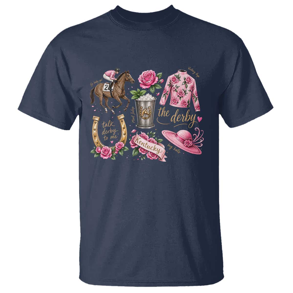 Horse Racing Derby Day T Shirt Doodles Funny Silks Jockey