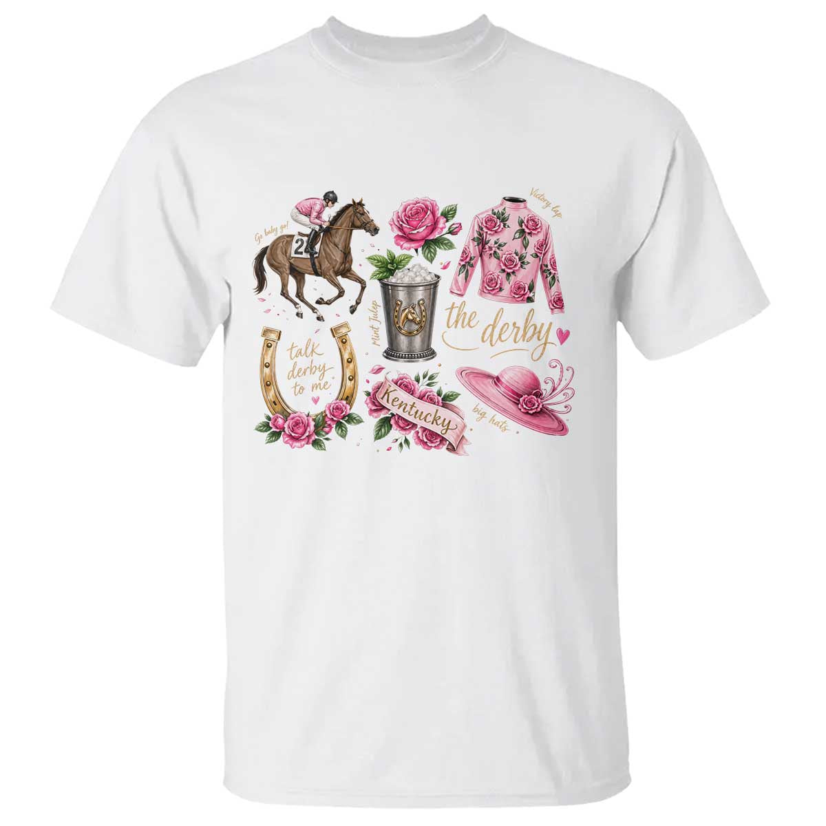Horse Racing Derby Day T Shirt Doodles Funny Silks Jockey