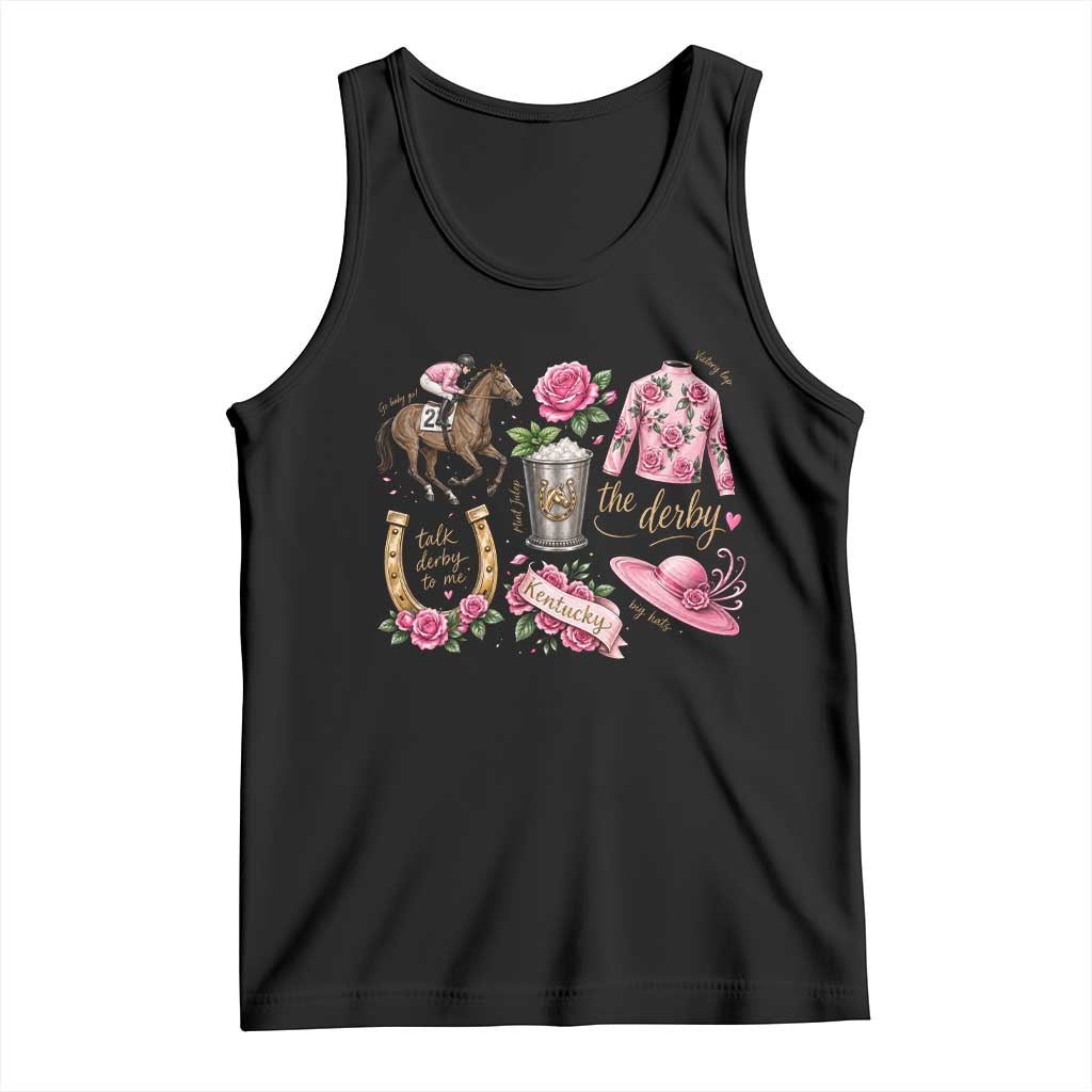 Horse Racing Derby Day Tank Top Doodles Funny Silks Jockey