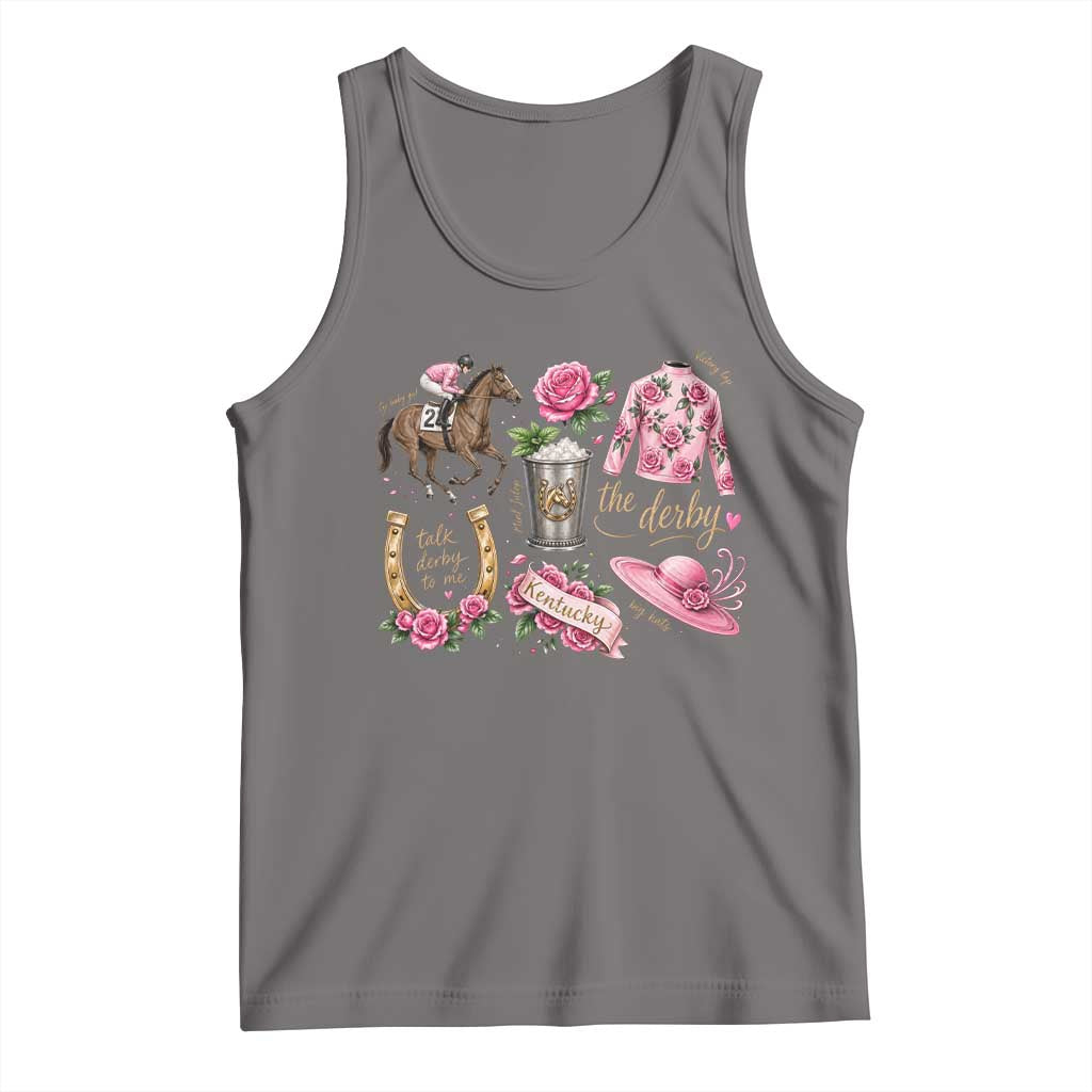 Horse Racing Derby Day Tank Top Doodles Funny Silks Jockey