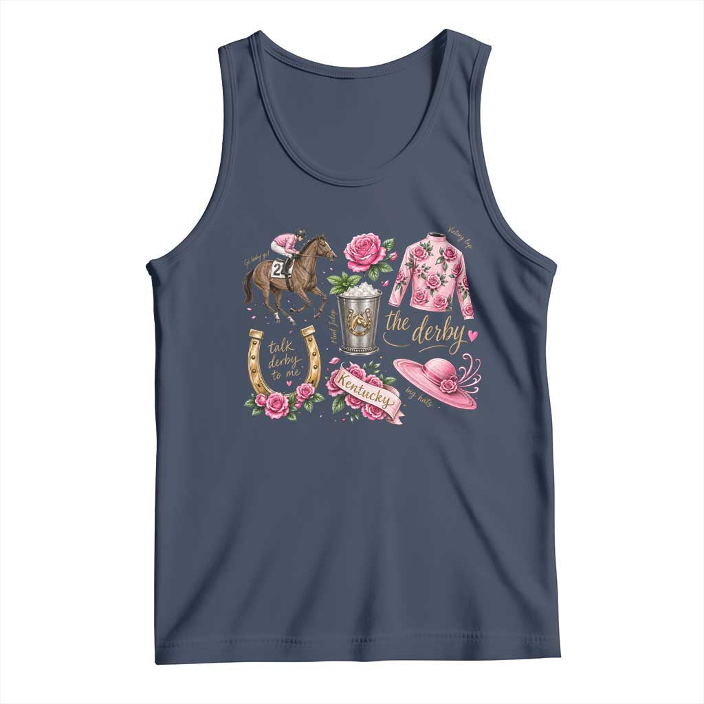 Horse Racing Derby Day Tank Top Doodles Funny Silks Jockey
