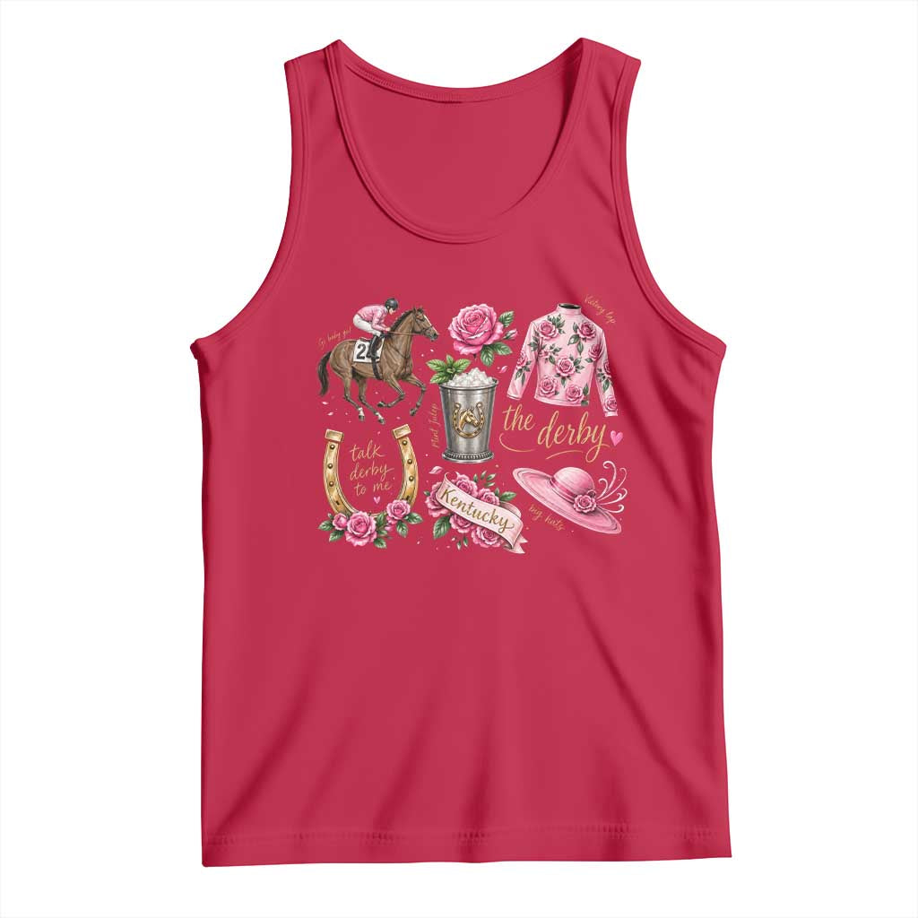 Horse Racing Derby Day Tank Top Doodles Funny Silks Jockey