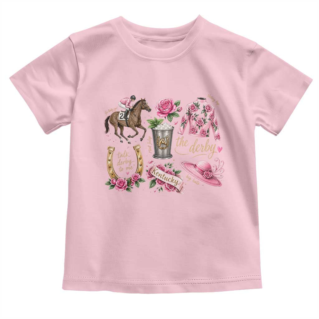 Horse Racing Derby Day Toddler T Shirt Doodles Funny Silks Jockey