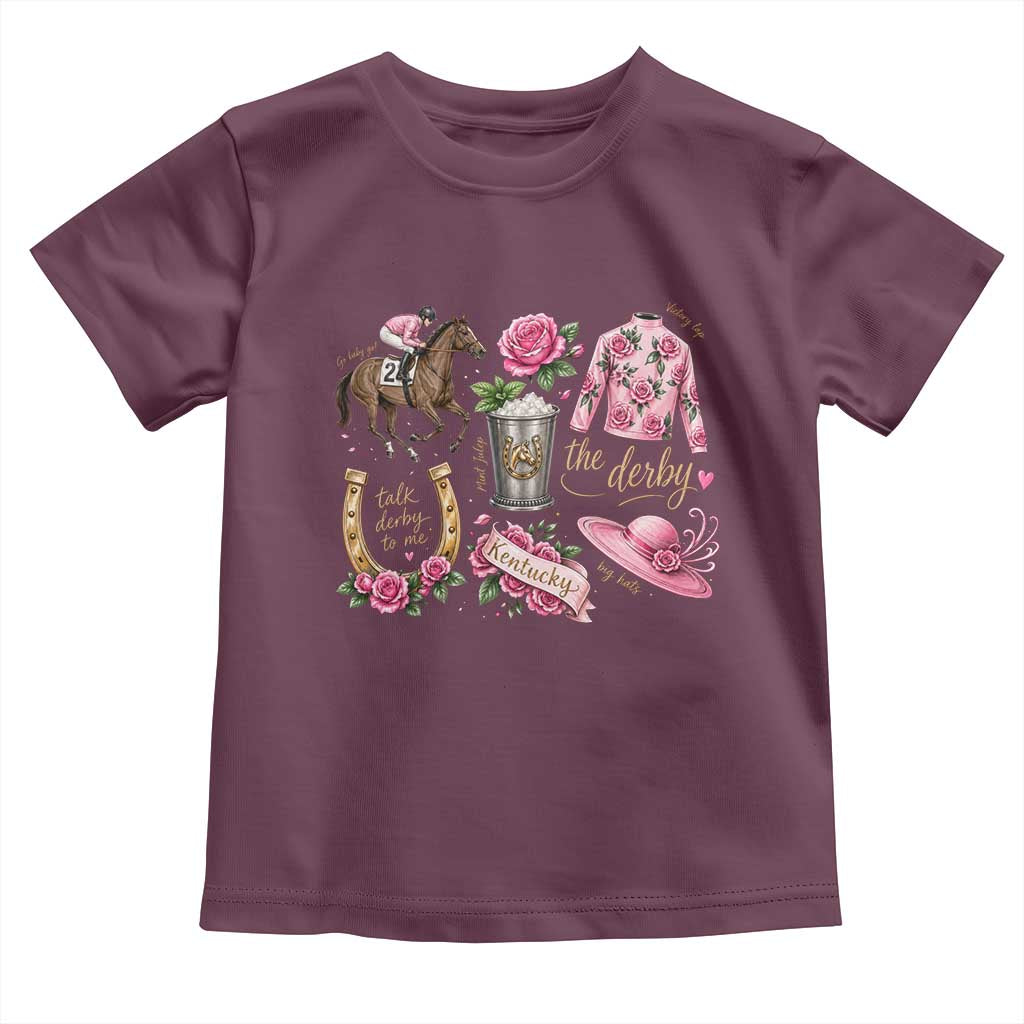 Horse Racing Derby Day Toddler T Shirt Doodles Funny Silks Jockey