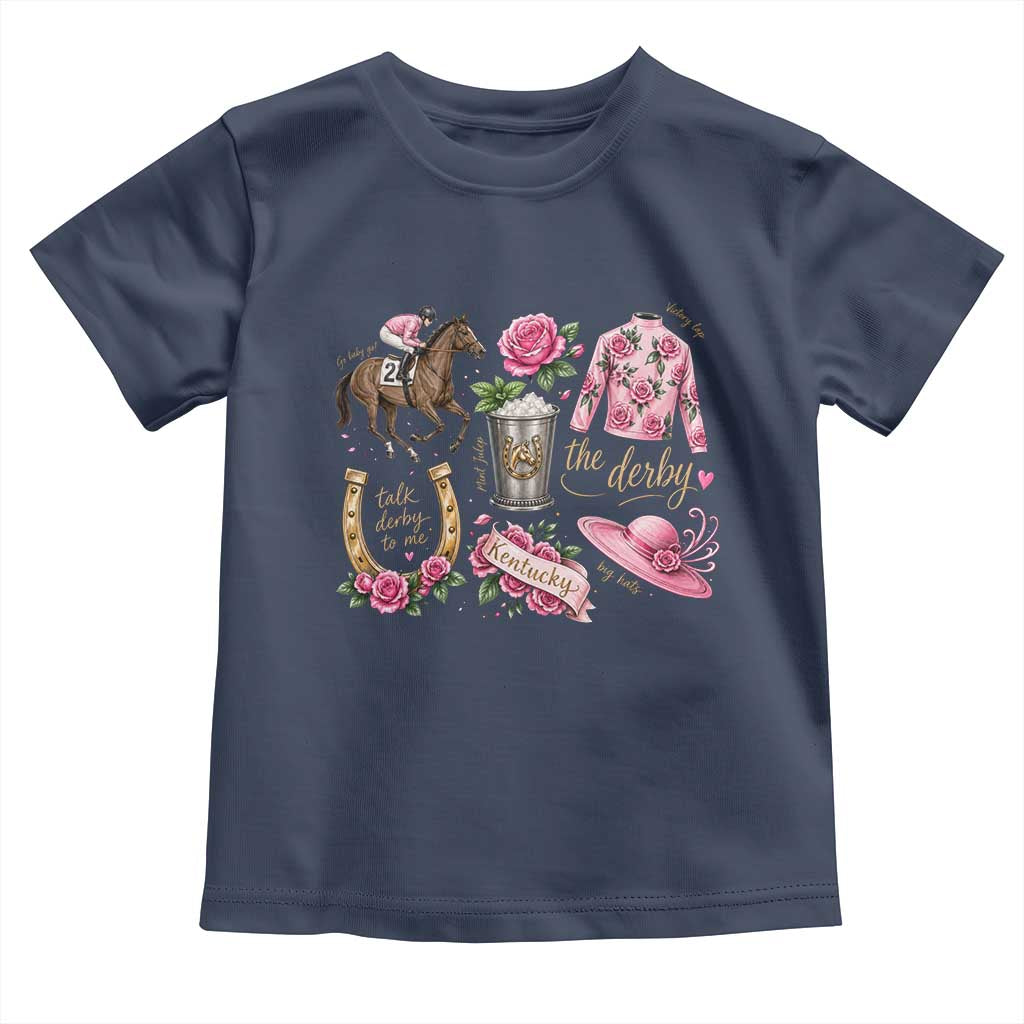Horse Racing Derby Day Toddler T Shirt Doodles Funny Silks Jockey
