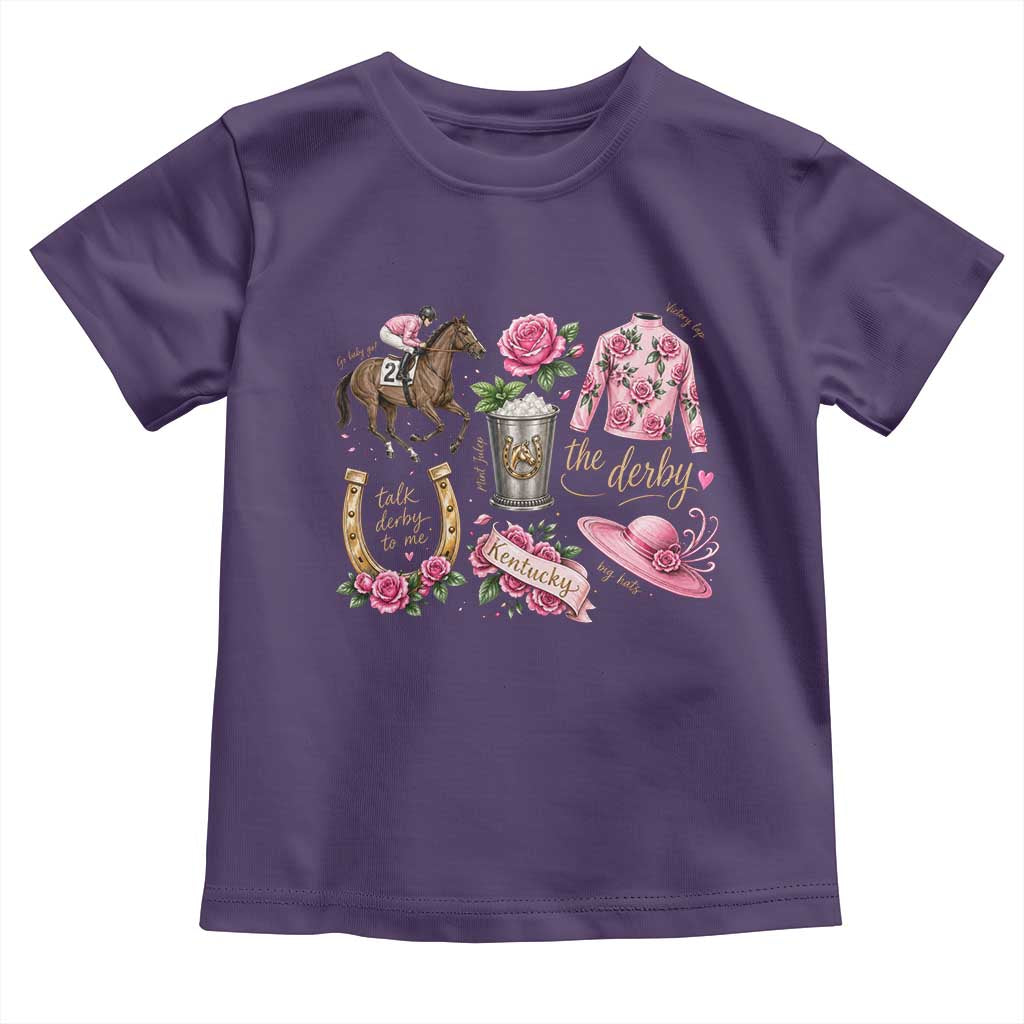 Horse Racing Derby Day Toddler T Shirt Doodles Funny Silks Jockey