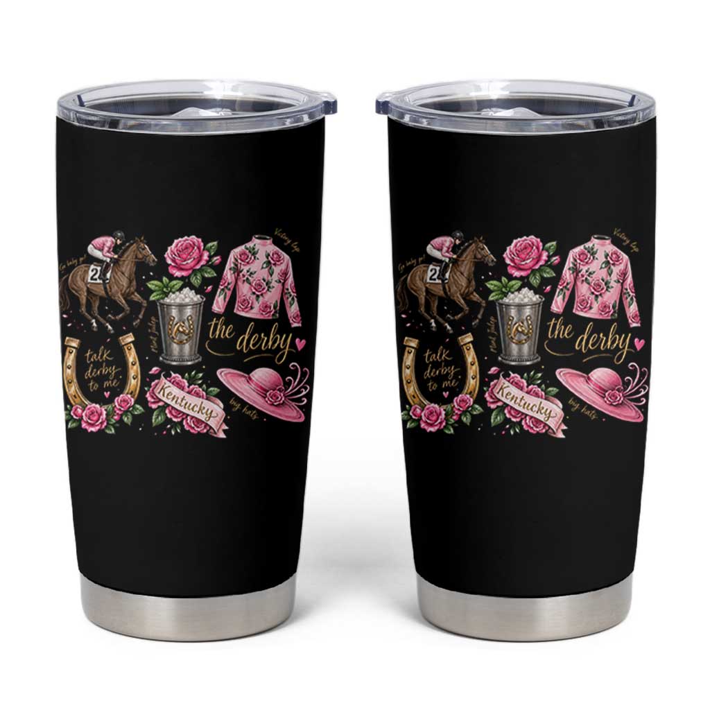 Horse Racing Derby Day Tumbler Cup Doodles Funny Silks Jockey