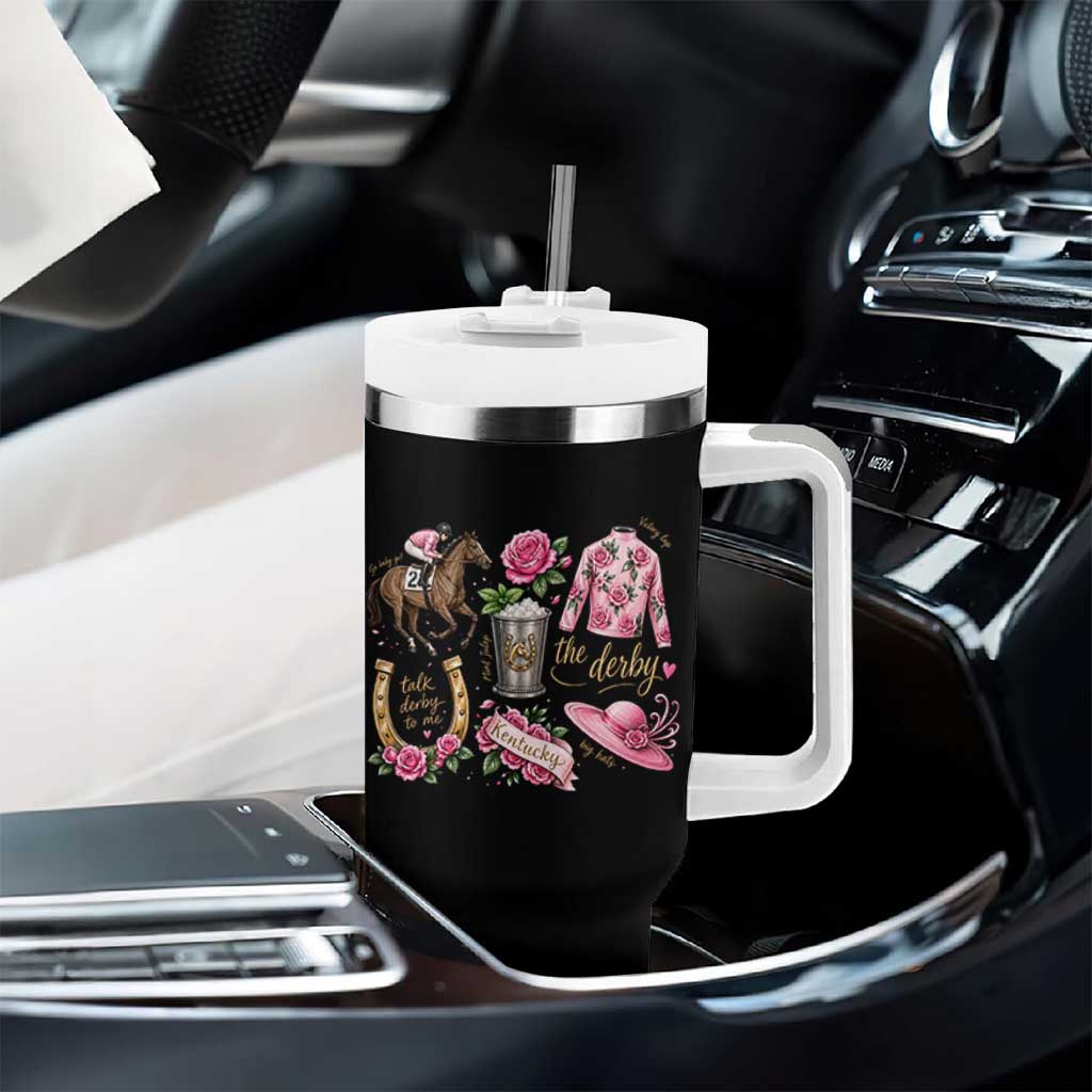 Horse Racing Derby Day Tumbler With Handle Doodles Funny Silks Jockey