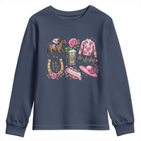Horse Racing Derby Day Youth Sweatshirt Doodles Funny Silks Jockey