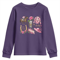 Horse Racing Derby Day Youth Sweatshirt Doodles Funny Silks Jockey
