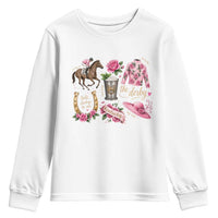 Horse Racing Derby Day Youth Sweatshirt Doodles Funny Silks Jockey