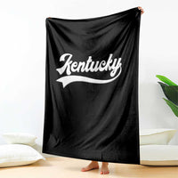 Vintage Kentucky Throw Blanket Varsity Script Retro Sports Jersey Style