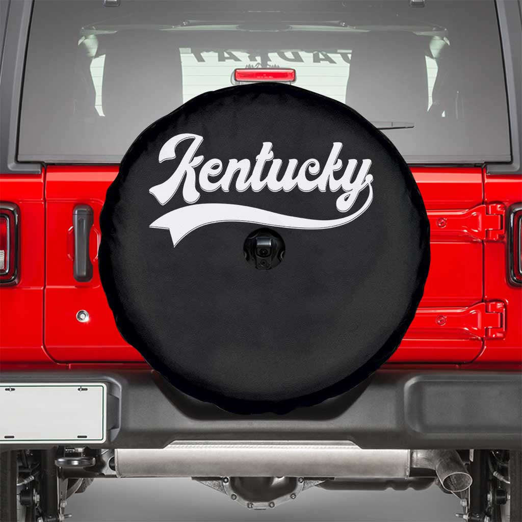 Vintage Kentucky Spare Tire Cover Varsity Script Retro Sports Jersey Style