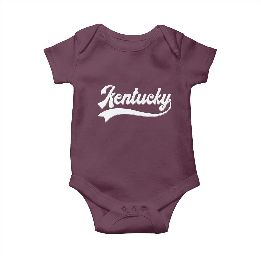 Vintage Kentucky Baby Onesie Varsity Script Retro Sports Jersey Style