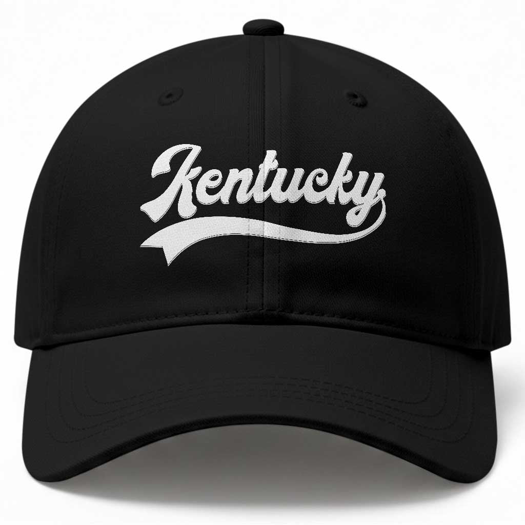 Vintage Kentucky Baseball Cap Varsity Script Retro Sports Jersey Style