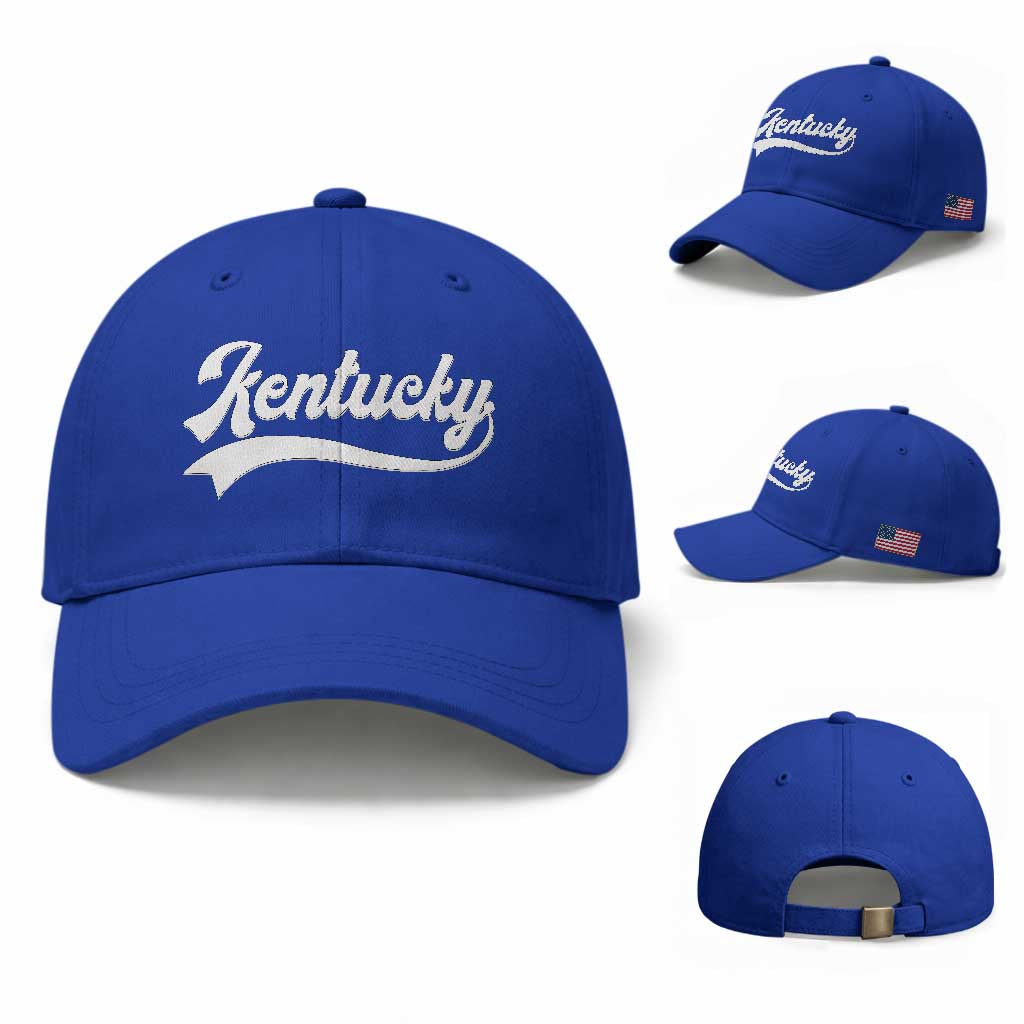 Vintage Kentucky Baseball Cap Varsity Script Retro Sports Jersey Style