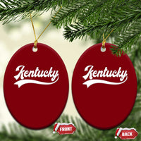 Vintage Kentucky Ceramic Ornament Varsity Script Retro Sports Jersey Style