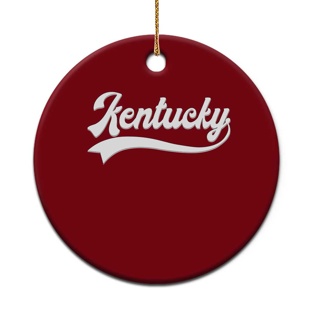 Vintage Kentucky Ceramic Ornament Varsity Script Retro Sports Jersey Style