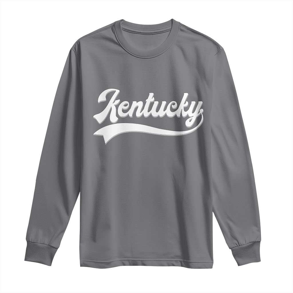 Vintage Kentucky Long Sleeve Shirt Varsity Script Retro Sports Jersey Style