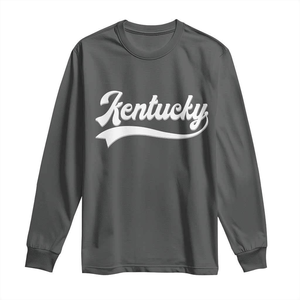Vintage Kentucky Long Sleeve Shirt Varsity Script Retro Sports Jersey Style