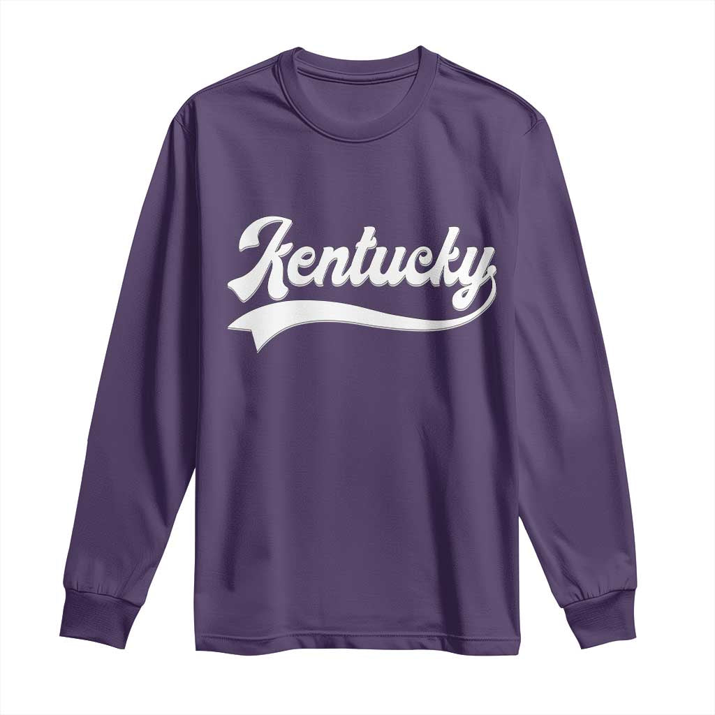 Vintage Kentucky Long Sleeve Shirt Varsity Script Retro Sports Jersey Style