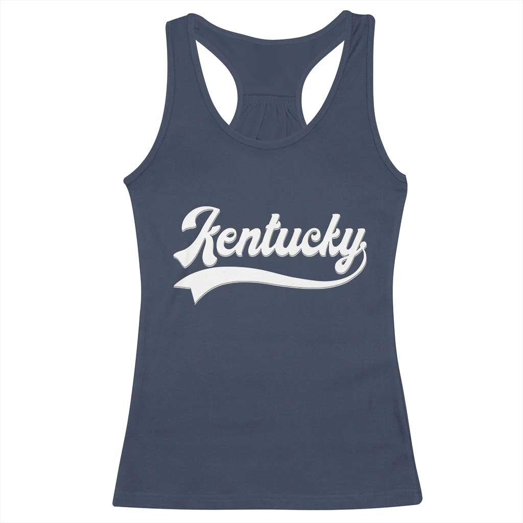 Vintage Kentucky Racerback Tank Top Varsity Script Retro Sports Jersey Style