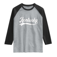 Vintage Kentucky Raglan Shirt Varsity Script Retro Sports Jersey Style