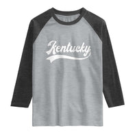 Vintage Kentucky Raglan Shirt Varsity Script Retro Sports Jersey Style