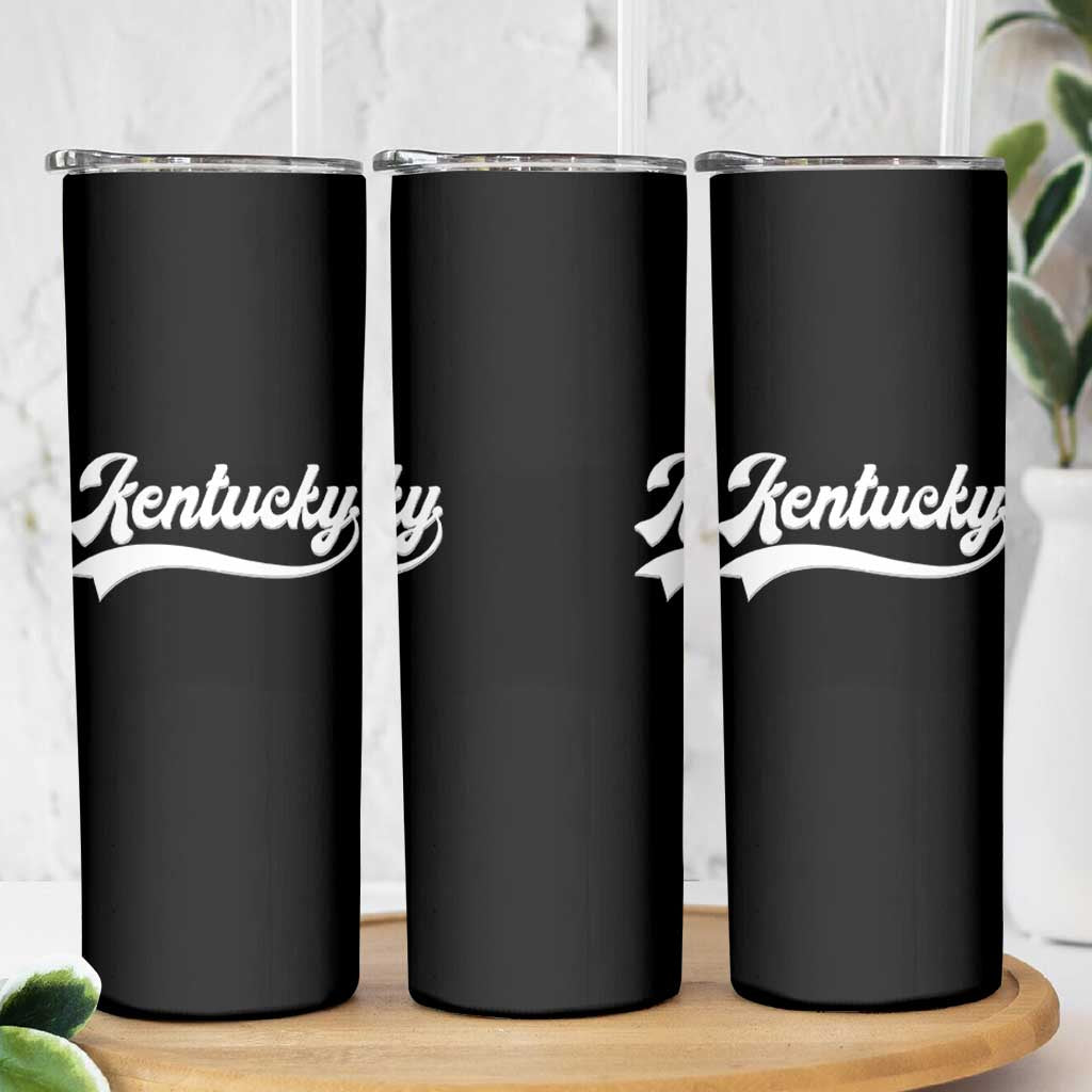 Vintage Kentucky Skinny Tumbler Varsity Script Retro Sports Jersey Style