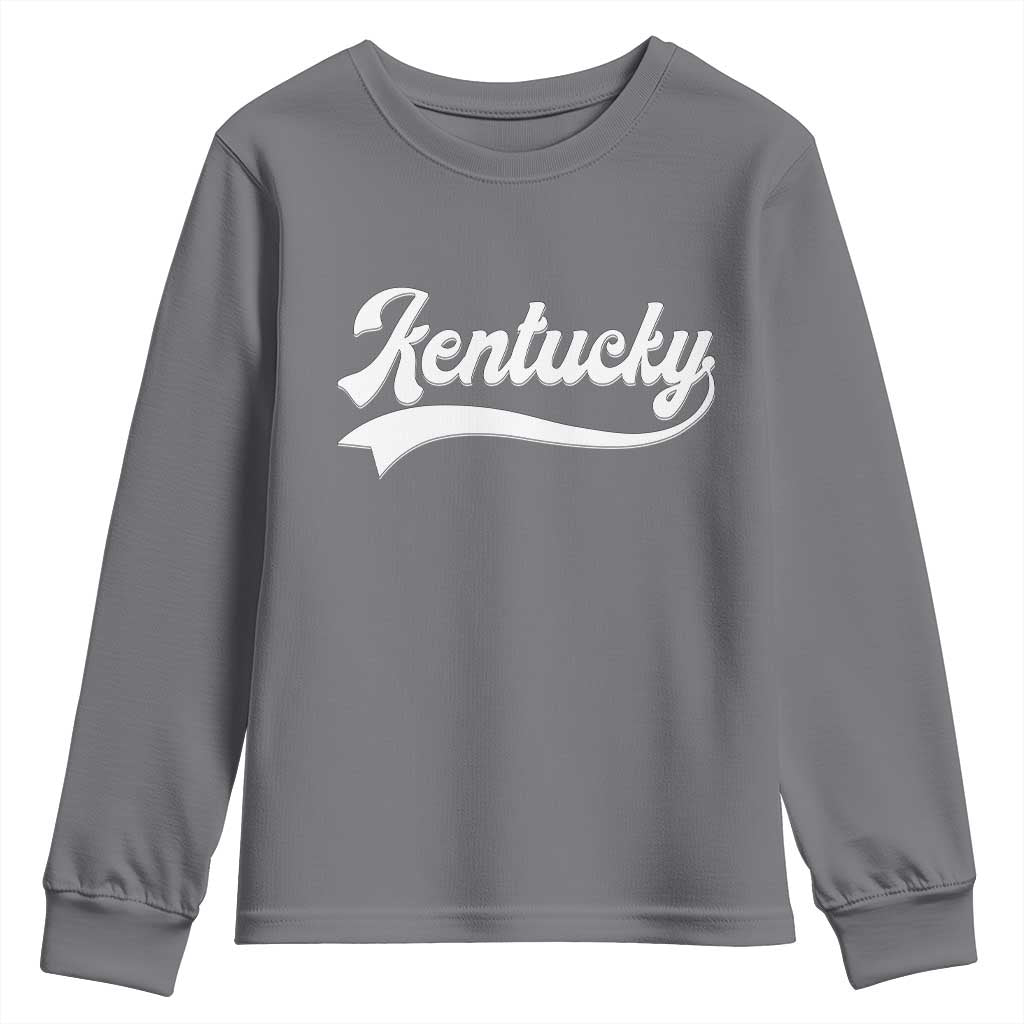 Vintage Kentucky Youth Sweatshirt Varsity Script Retro Sports Jersey Style
