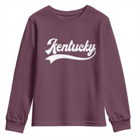 Vintage Kentucky Youth Sweatshirt Varsity Script Retro Sports Jersey Style