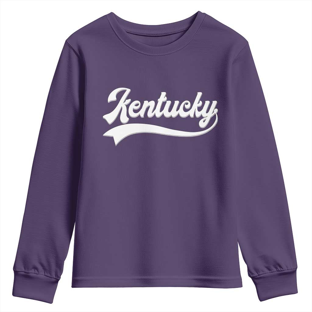 Vintage Kentucky Youth Sweatshirt Varsity Script Retro Sports Jersey Style