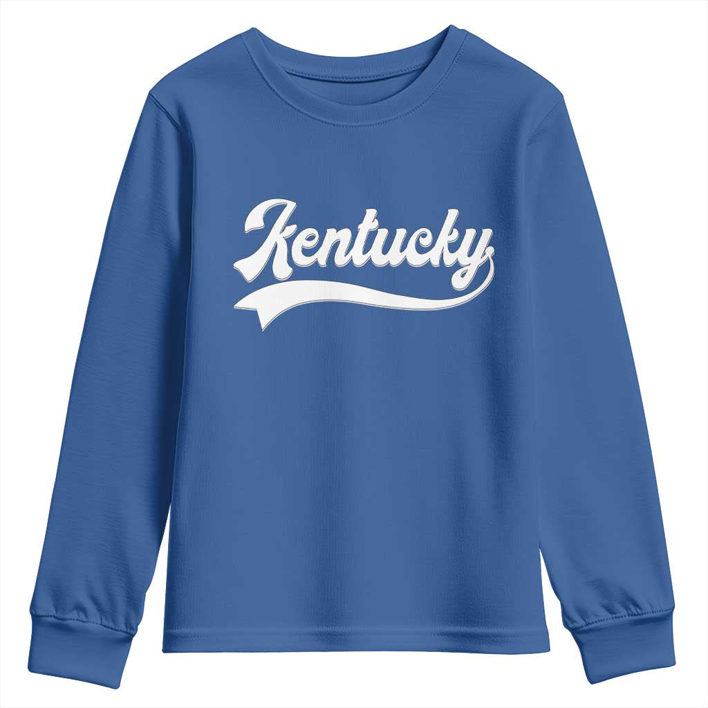 Vintage Kentucky Youth Sweatshirt Varsity Script Retro Sports Jersey Style