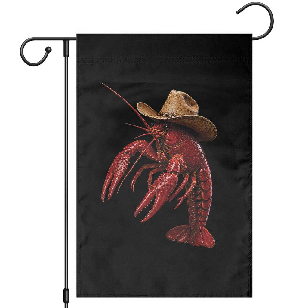 Cowboy Crawfish Garden Flag Yeeclaw Western Country Seafood Lobster Cajun Lovers