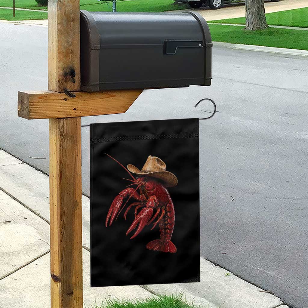 Cowboy Crawfish Garden Flag Yeeclaw Western Country Seafood Lobster Cajun Lovers