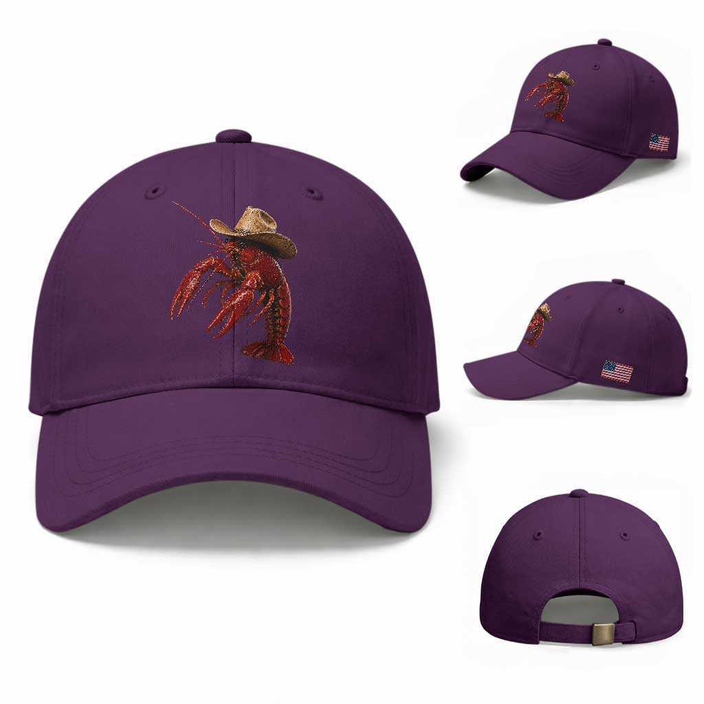 Cowboy Crawfish Baseball Cap Yeeclaw Western Country Seafood Lobster Cajun Lovers