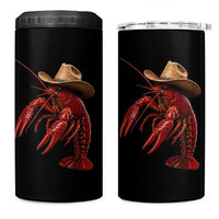 Cowboy Crawfish 4 in 1 Can Cooler Tumbler Yeeclaw Western Country Seafood Lobster Cajun Lovers