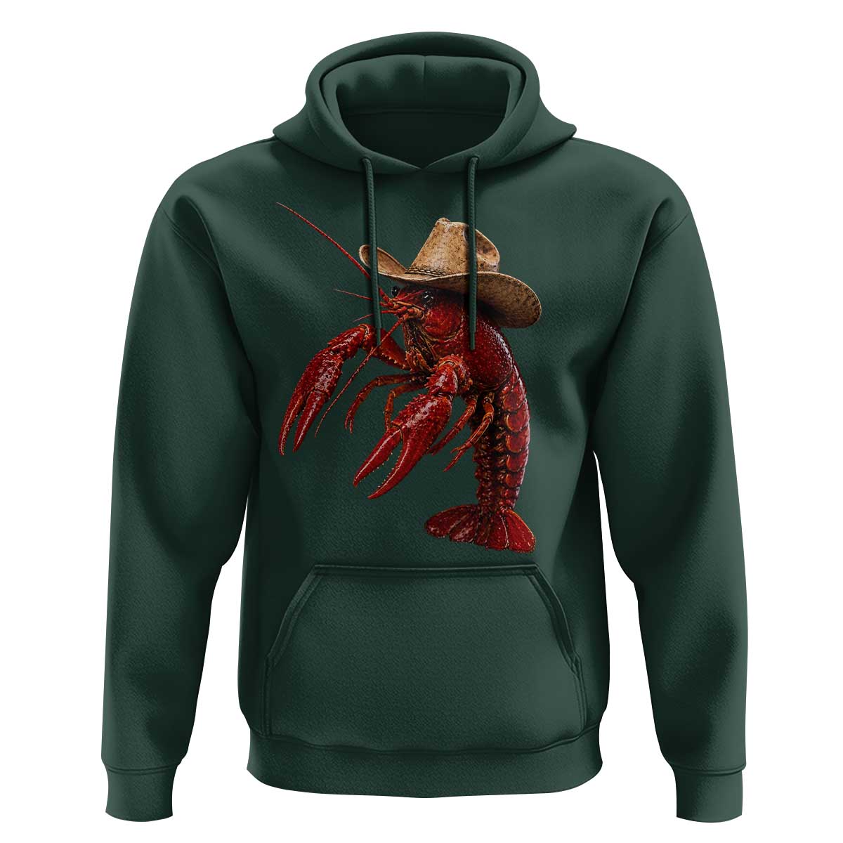 Cowboy Crawfish Hoodie Yeeclaw Western Country Seafood Lobster Cajun Lovers