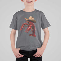 Cowboy Crawfish T Shirt For Kid Yeeclaw Western Country Seafood Lobster Cajun Lovers