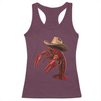 Cowboy Crawfish Racerback Tank Top Yeeclaw Western Country Seafood Lobster Cajun Lovers