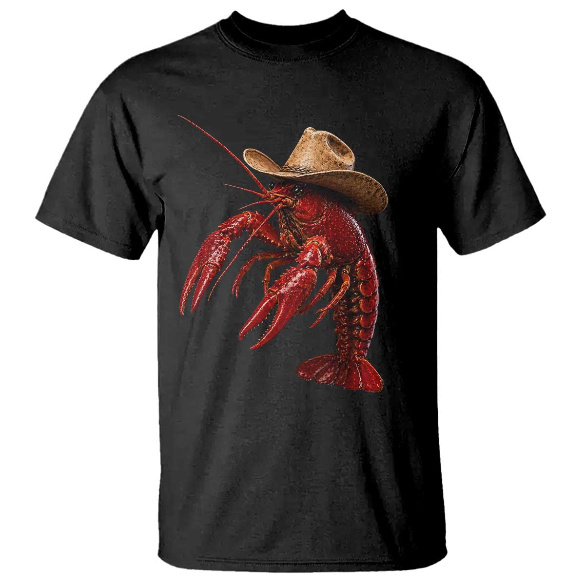 Cowboy Crawfish T Shirt Yeeclaw Western Country Seafood Lobster Cajun Lovers